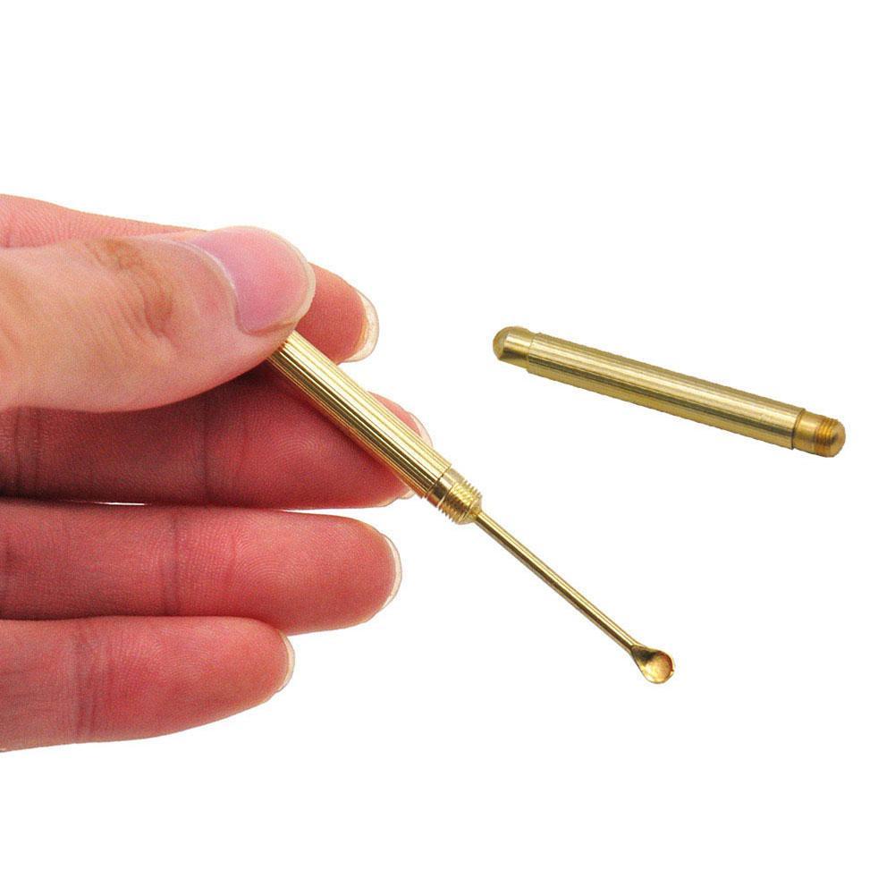 [Hàng mới về] Dụng Cụ Lấy Ráy Tai Làm Từ Nhôm Màu Vàng Đồng Có Móc Khóa Sử Dụng Tiện Lợi Tại Nhà