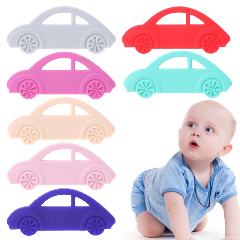 Đồ Chơi Ngậm Nướu Bằng Silicone Hình Xe Hơi Dành Cho Trẻ Sơ Sinh