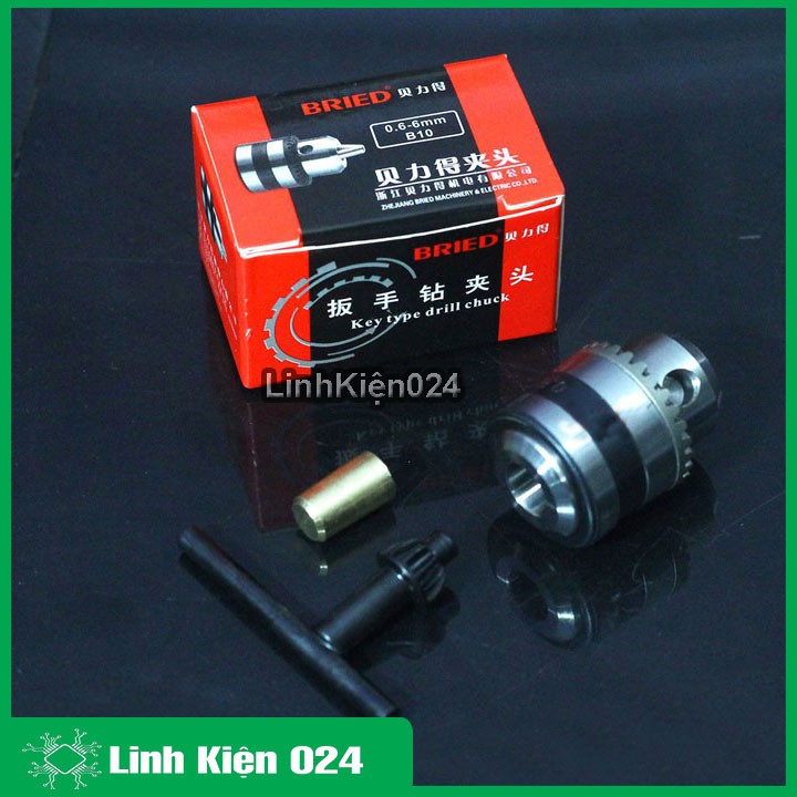 Combo đầu kẹp mũi khoan 3 chấu 0.6-6.5mm và Bạc Đồng B10-5mm