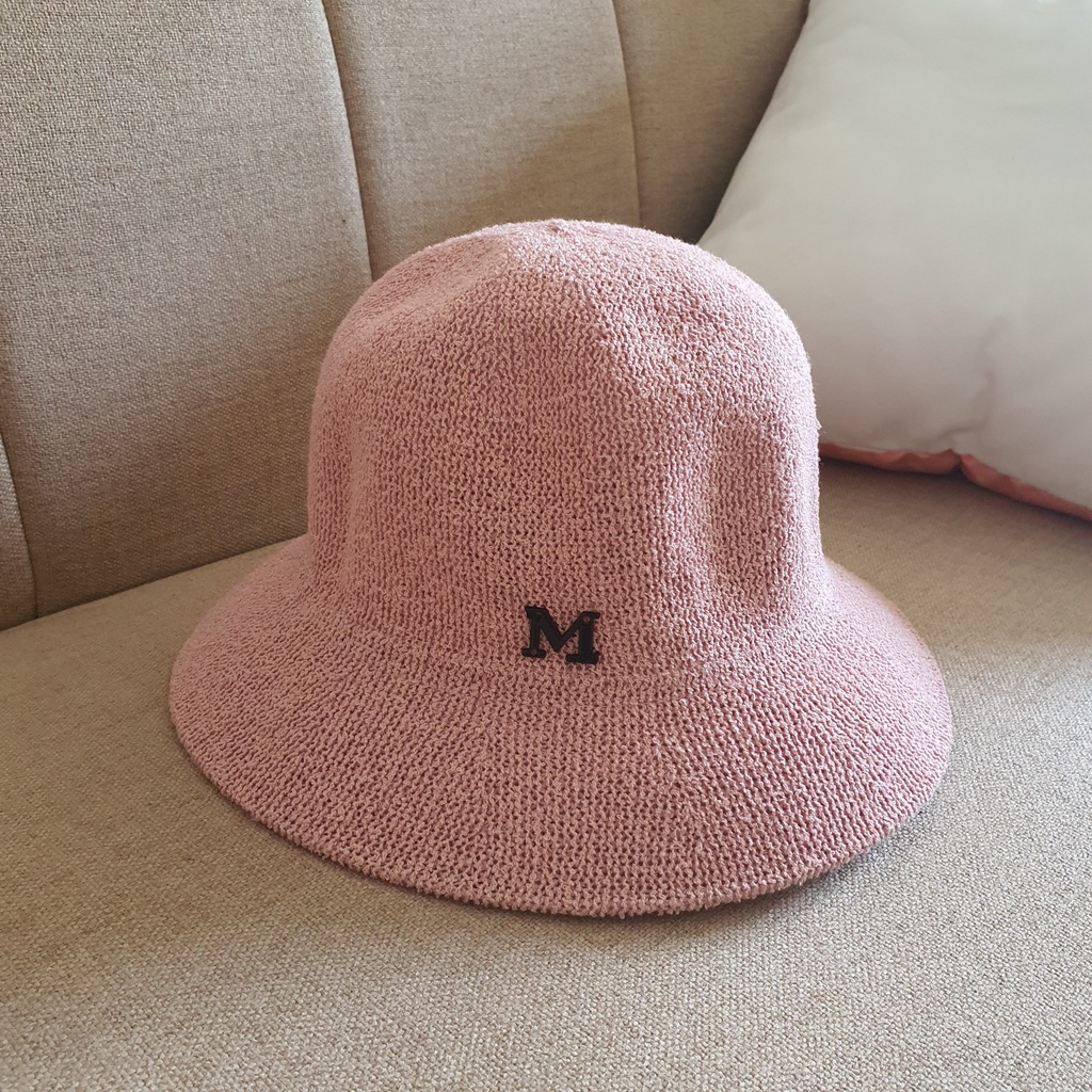 Mũ nón cói rộng vành nữ mùa hè thu che nắng chữ M phong cách Hàn Quốc đi biển đi du lịch - Mã BU011