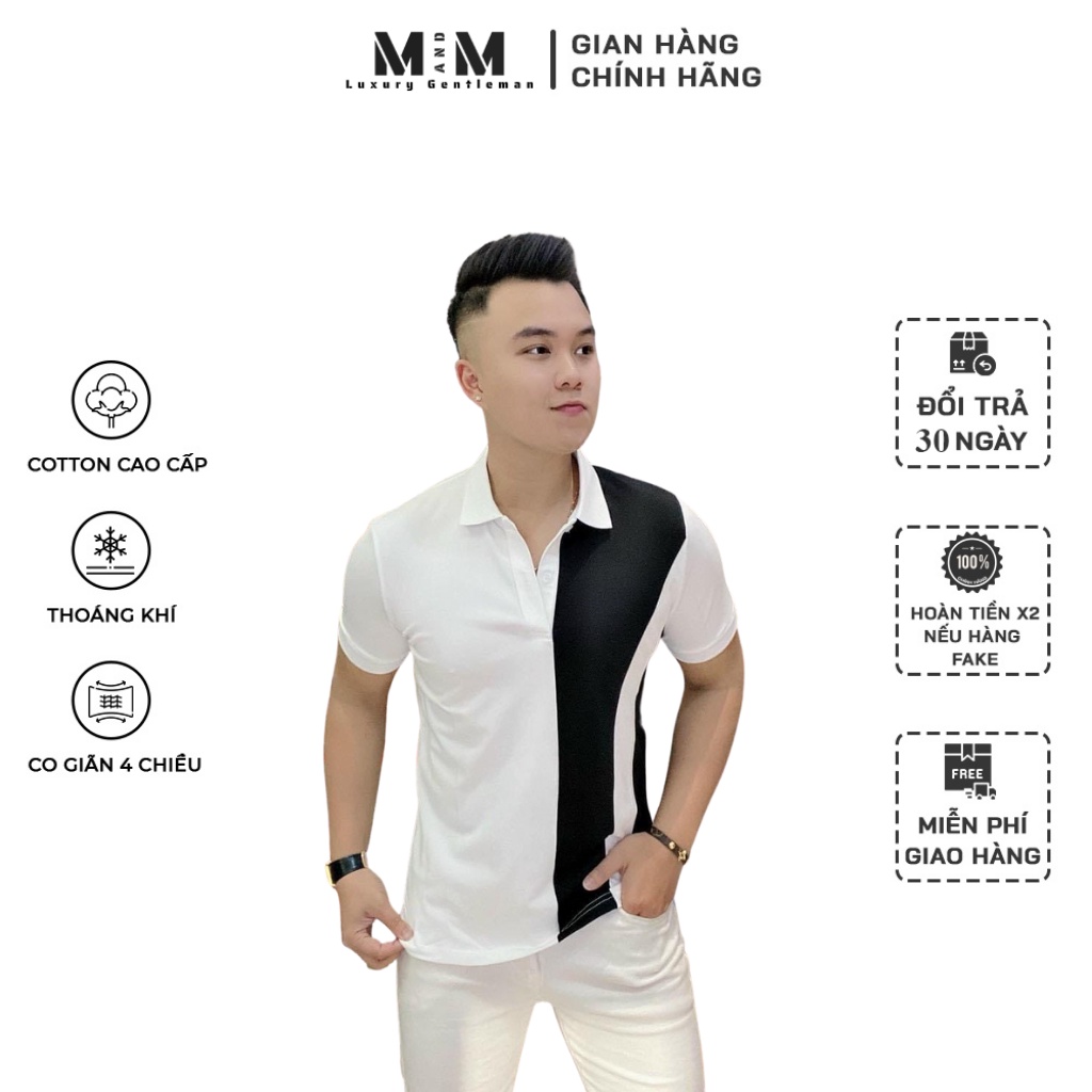 Áo Thun Nam, Áo thun polo nam MAM cổ bẻ ngắn tay cao cấp, vải Cotton co giãn,dày dặn,form regular fit | BigBuy360 - bigbuy360.vn