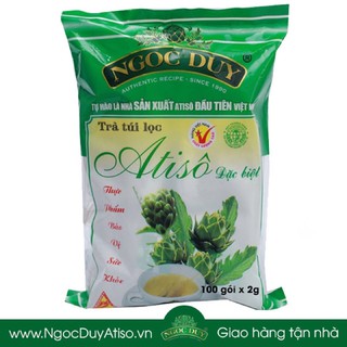 [100 TÚI LỌC SIÊU TIẾT KIỆM] Trà Atiso túi lọc Ngọc Duy loại đặc biệt 100goi x2g