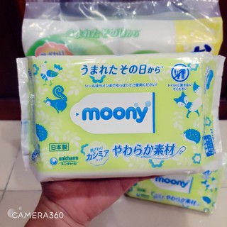 Khăn giấy ướt Moony nội địa Nhật 76 miếng