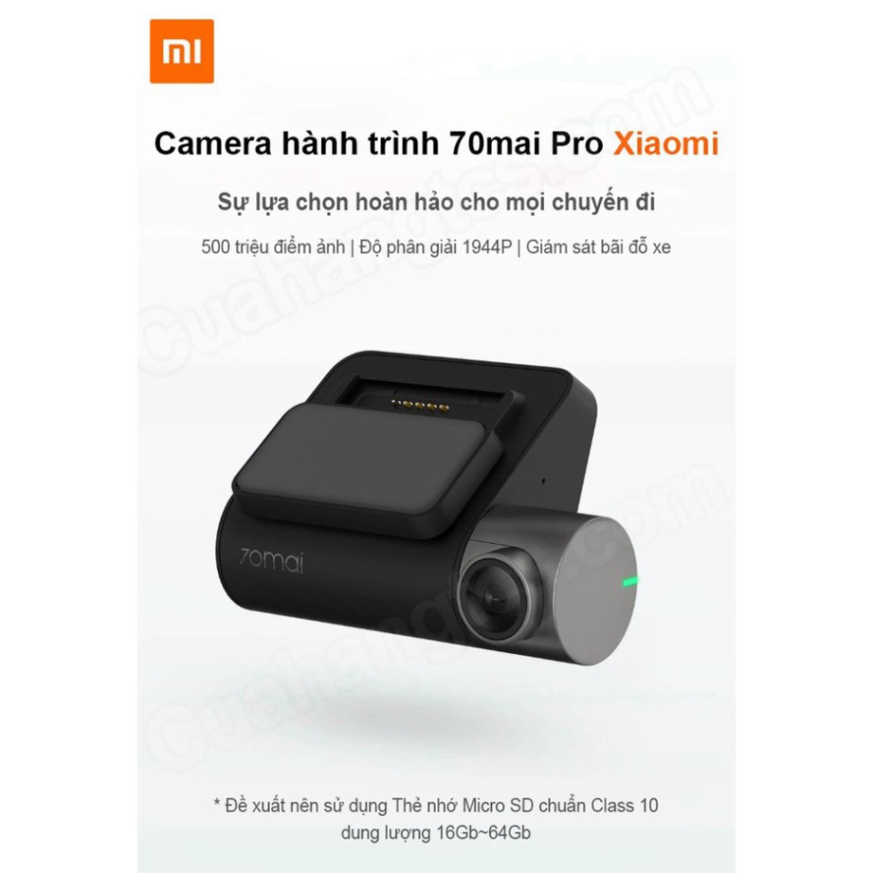 TUẦN LỄ SALE Camera hành trình Xiaomi 70mai Pro bản quốc tế chính hãng @@