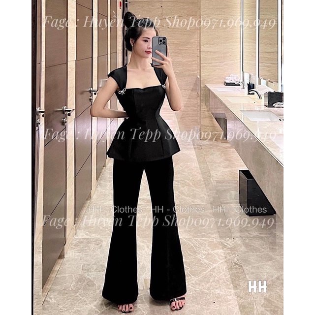 Áo Tafta Dáng Peplum HÀNG SẴN