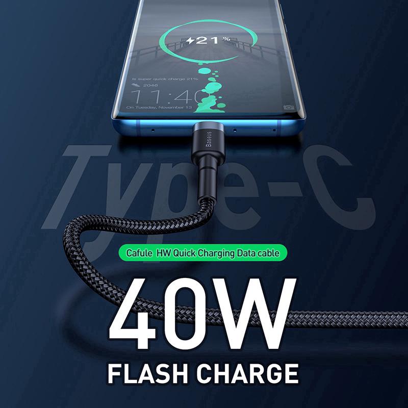 Dây cáp sạc nhanh BASEUS USB Type C 5A cho điện thoại Android và iPad pro