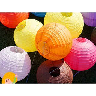[NHÀ CỦA ANG] Lồng đèn giấy tròn màu đỏ size 30cm