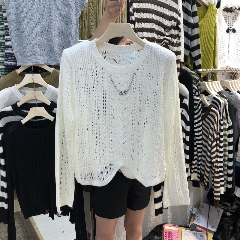 NRVP Áo Sweater Dài Tay Phong Cách Hàn Quốc Sành Điệu Dành Cho Nữ