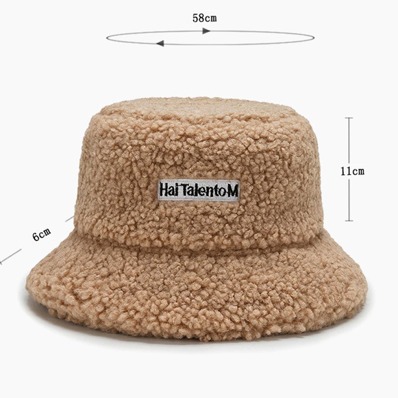 Nón Bucket Nữ Vành Tròn 1 Lớp Lông Cừu Thời Trang, Mũ Tai Bèo Len Hai TalentoM BL135