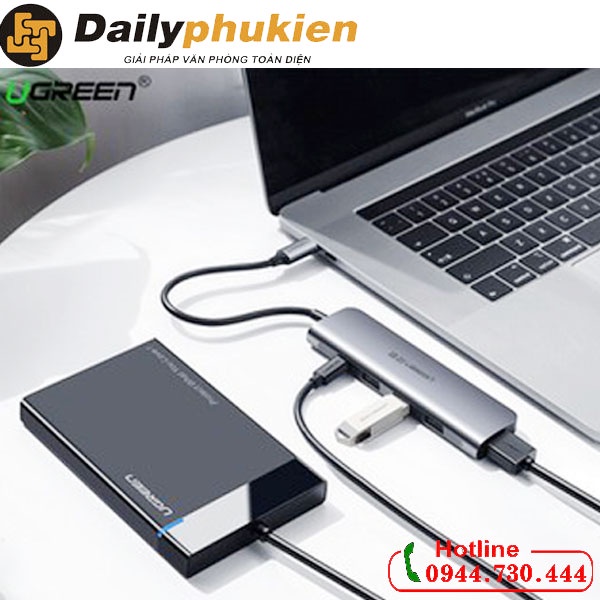 Bộ chia USB type C sang 4 cổng USB 3.0 Ugreen 50979