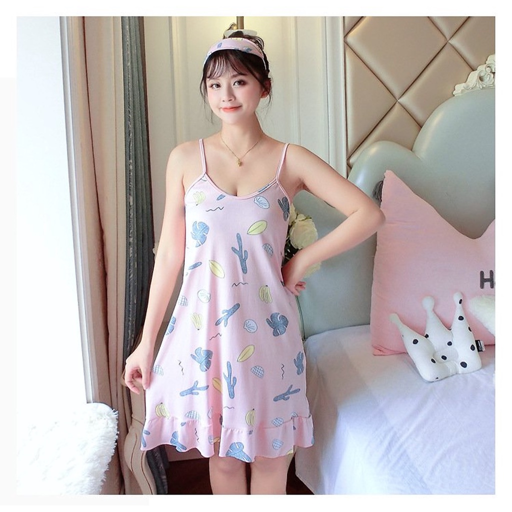 đầm mặc nhà 2 dây đuôi cá vn18