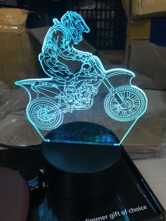 Đèn led 3d để bàn RGB có remote đk từ xa