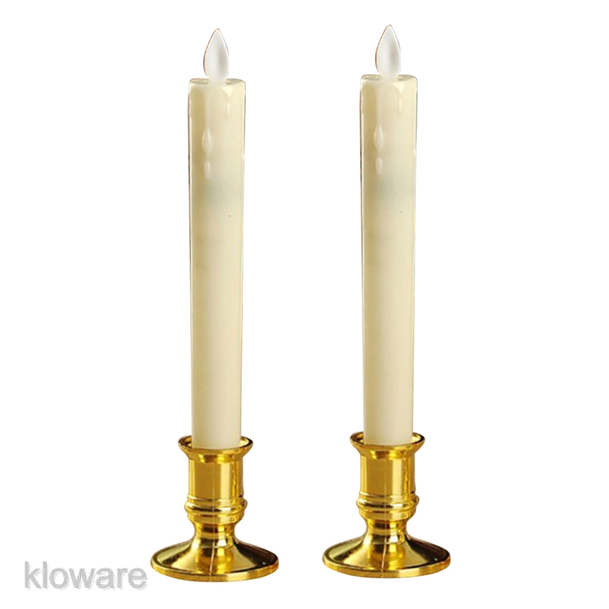 4pcs Battery Operated LED Candle Swinging Dancing Flame Realistic Candles