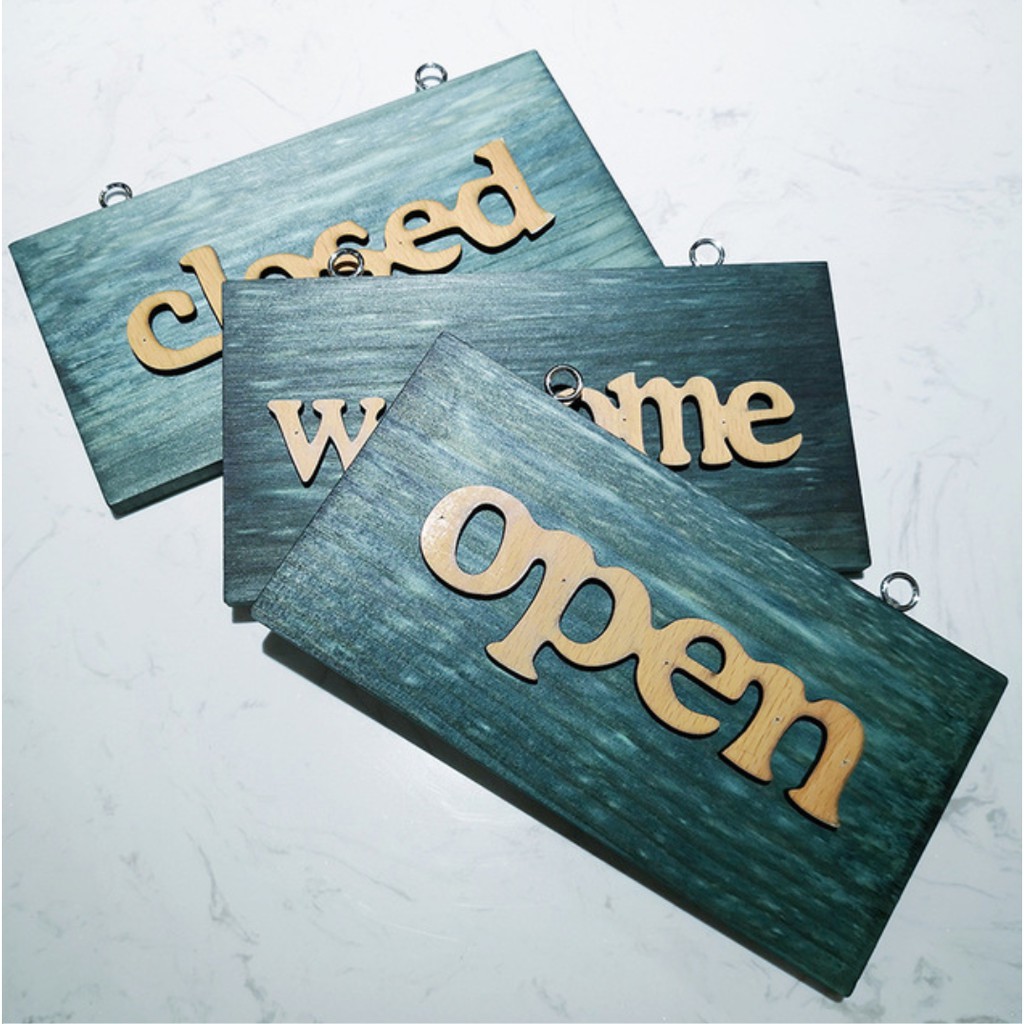 Bảng treo Open, Close, Welcome trang trí