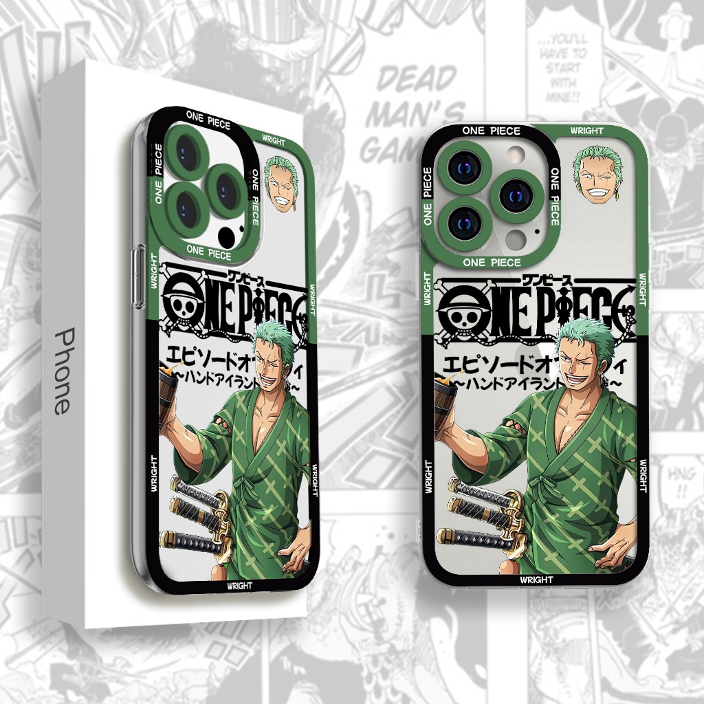Ốp lưng iphone cạnh vuông wrightcase Zoro One piece 6plus/6s/6splus/7/7plus/8/8plus/x/xs/11/12/pro/max/plus/promax