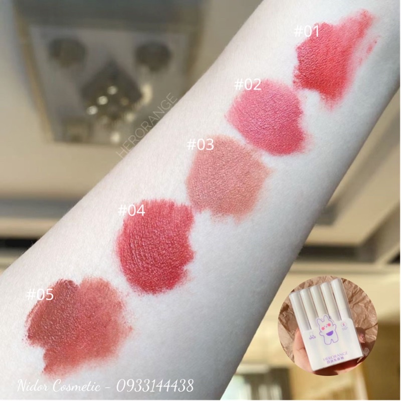 Set 5 Son Kem Thỏ HERORANGE - Nội Địa Trung