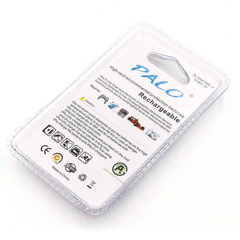 Bộ 4 viên pin đũa sạc Palo AAA Ni-MH 1100mAh