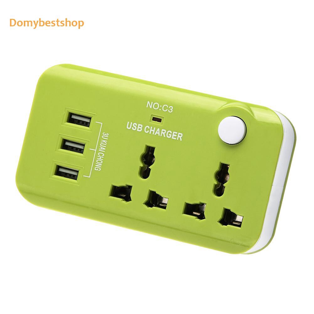 ✿UK Plug 3 USB Port Quick Charging Hub Charger Dock Power Strip✿