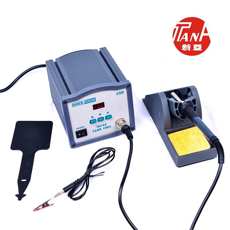 Trạm hàn, Máy hàn thông minh QUICK 203H (không chì)(90W, 50~600°C) - Hàng chính hãng (Tặng 3 miếng xốp lau mỏ hàn)