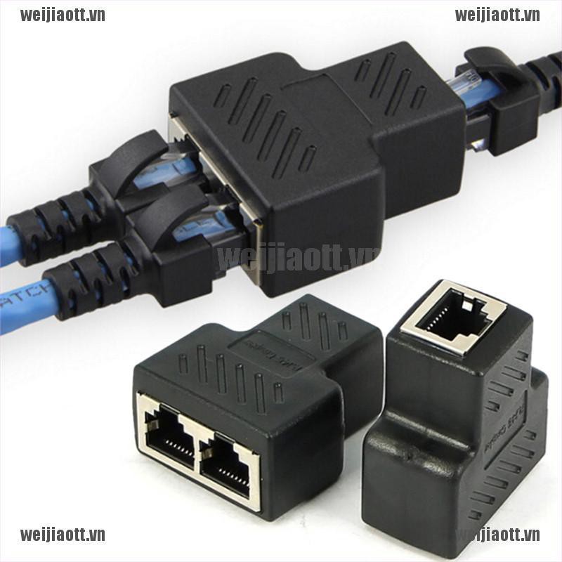 Đầu Kết Nối Mạng Ethernet LAN RJ45 Chia 1 Cổng Sang 2 Cổng