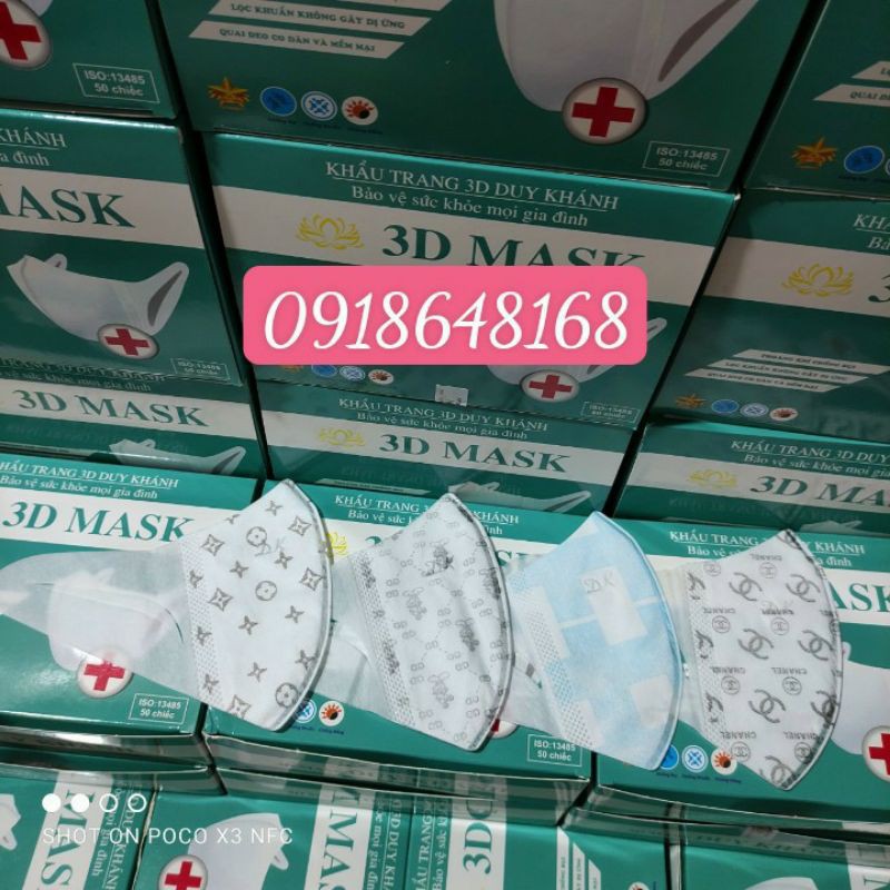 Khẩu Trang 3D MASK Duy Khánh Hoạ Tiết | BigBuy360 - bigbuy360.vn