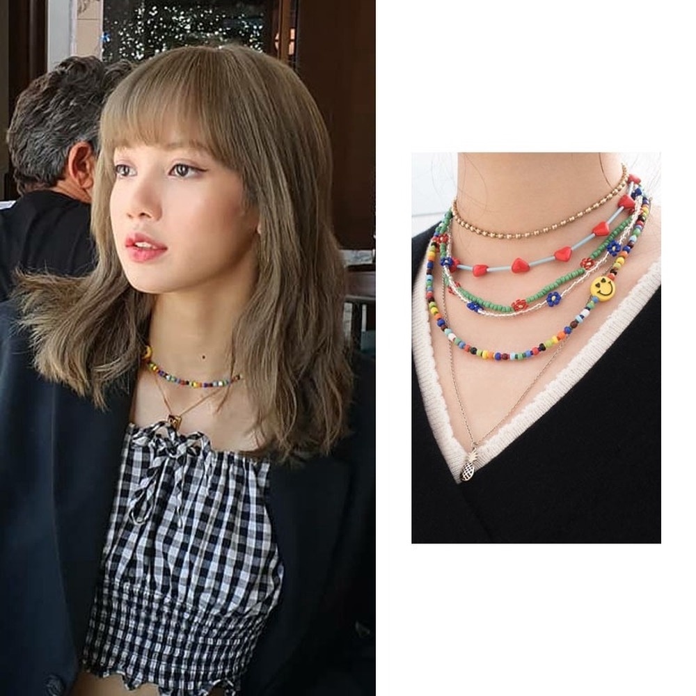 Vòng Cổ Hạt Mặt Cười Phong Cách Bohemian Quyến Rũ Dành Cho Nữ