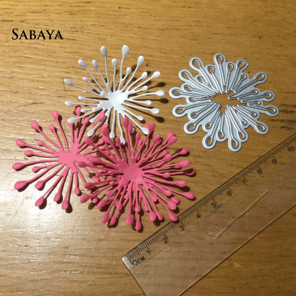 Khuôn Cắt Giấy Làm Từ Kim Loại Hình Bông Hoa Trang Trí Sổ Tay Tiện Dụng