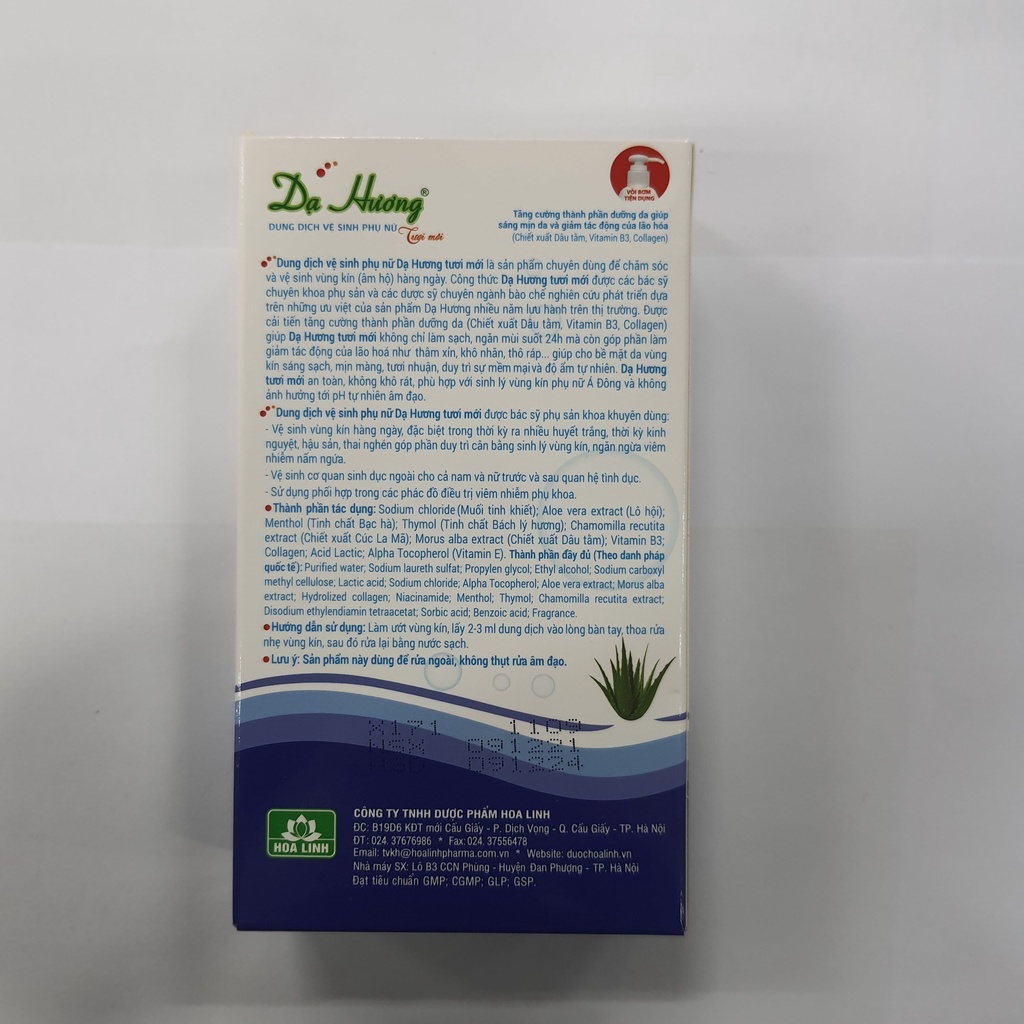 Dung dịch vệ sinh phụ nữ Dạ Hương 120ml