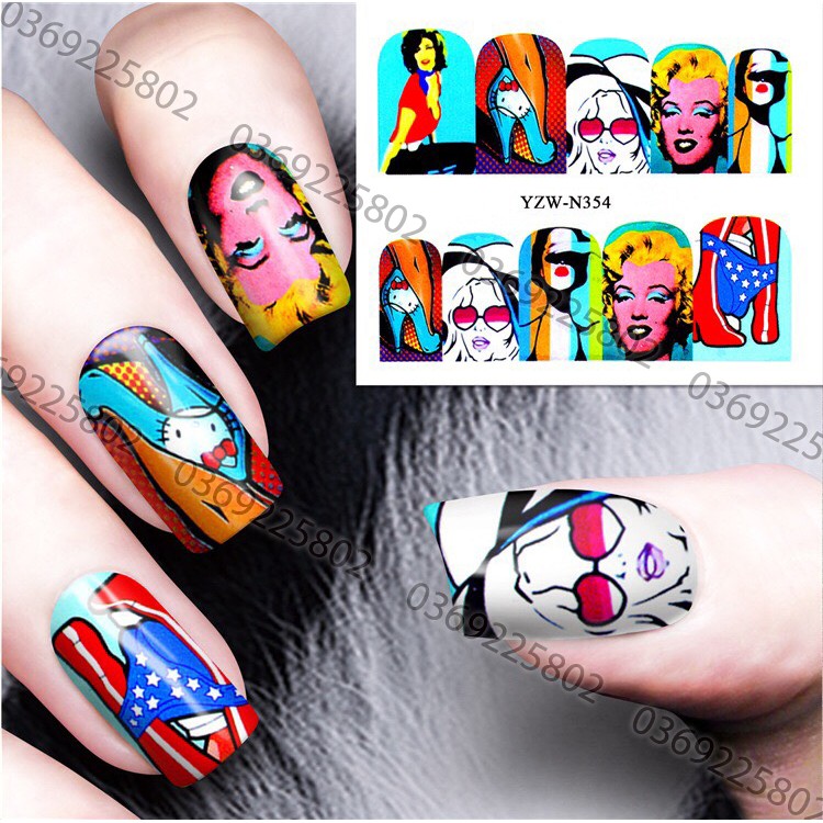 Sticker nước cực chất, cực ngầu, cực cá tính trang trí móng