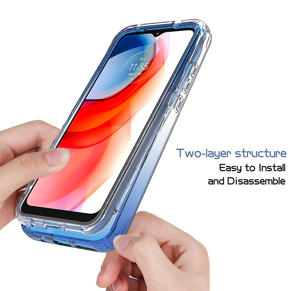 Ốp Lưng Trong SuốT ChốNg SốC MàU Gradient Cho Motorola Moto G Play