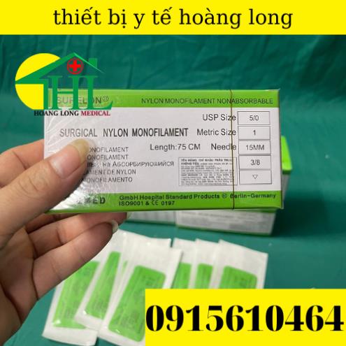 chỉ nylon size từ số 2/0 đến 5/0 hộp 12 sợi