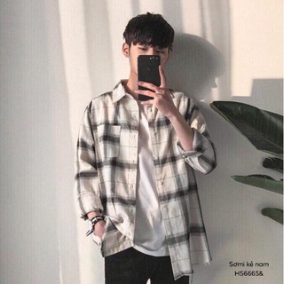 Áo sơmi nam kẻ dài tay  -HS/C Hàng hot