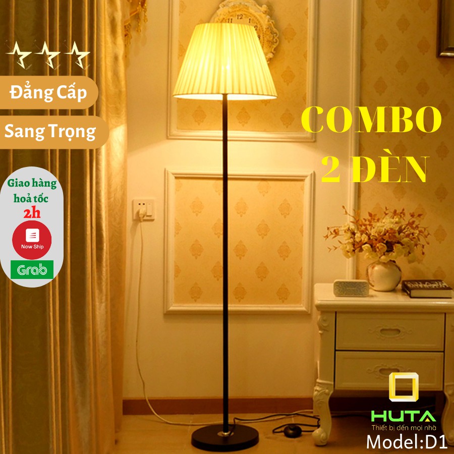 COMBO 2 Đèn Cây Đứng Phòng Khách, Dùng Làm Đèn Sàn Decor Nội Thất, Phòng Ngủ, Bóng Led,Mã D1– Shop HUTA Light For Life