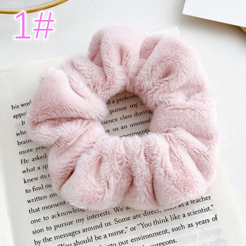 Lovely Plush large intestine circle warm Korean version female jewelry imitation rabbit hair fat intestine circle decoration