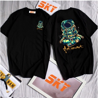 Sky tee - áo thun form rộng tay lỡ astronaut black and white