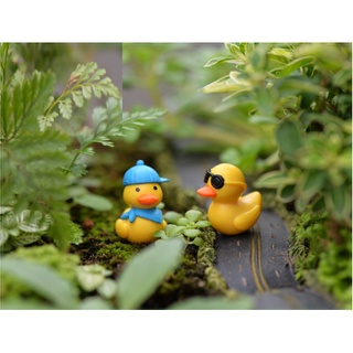 ❤❤Vịt Vàng Đeo Kính Đội Nón Siêu Dễ Thương❤❤ Phụ Kiện Trang Trí Tiểu Cảnh Sen Đá, Terrarium, Decord Mô Hình