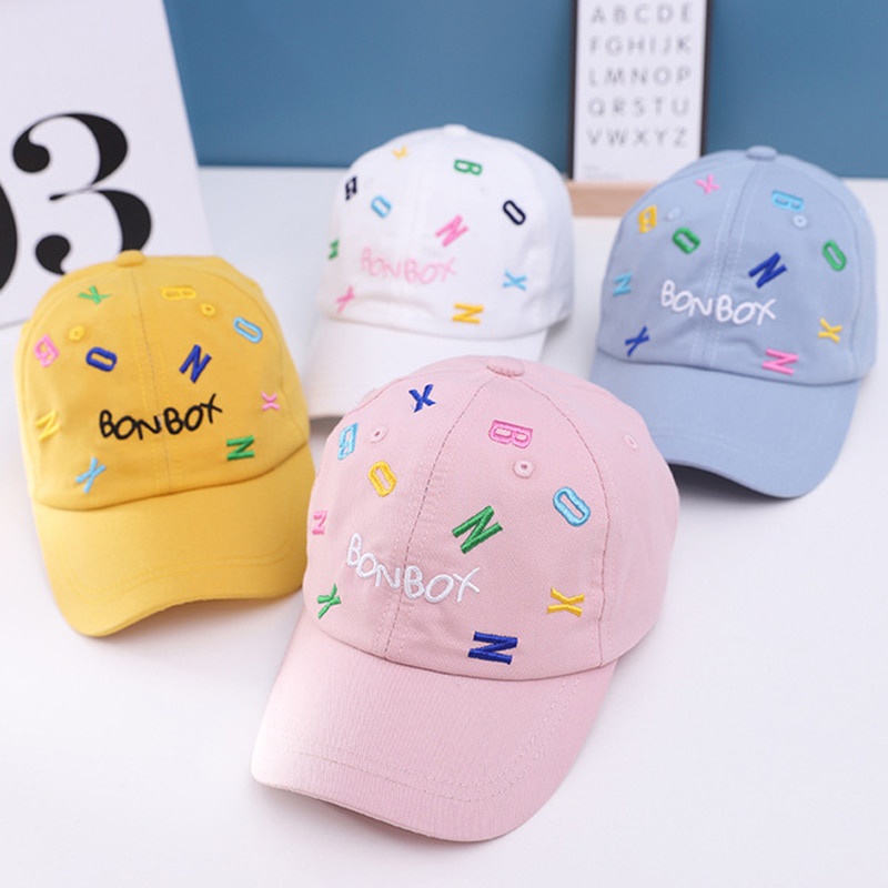 Mũ Lưỡi Trai Chống Nắng Thêu Họa Tiết Hoạt Hình Dễ Thương Thời Trang Xuân Hè Cho Bé 1-3 Tuổi