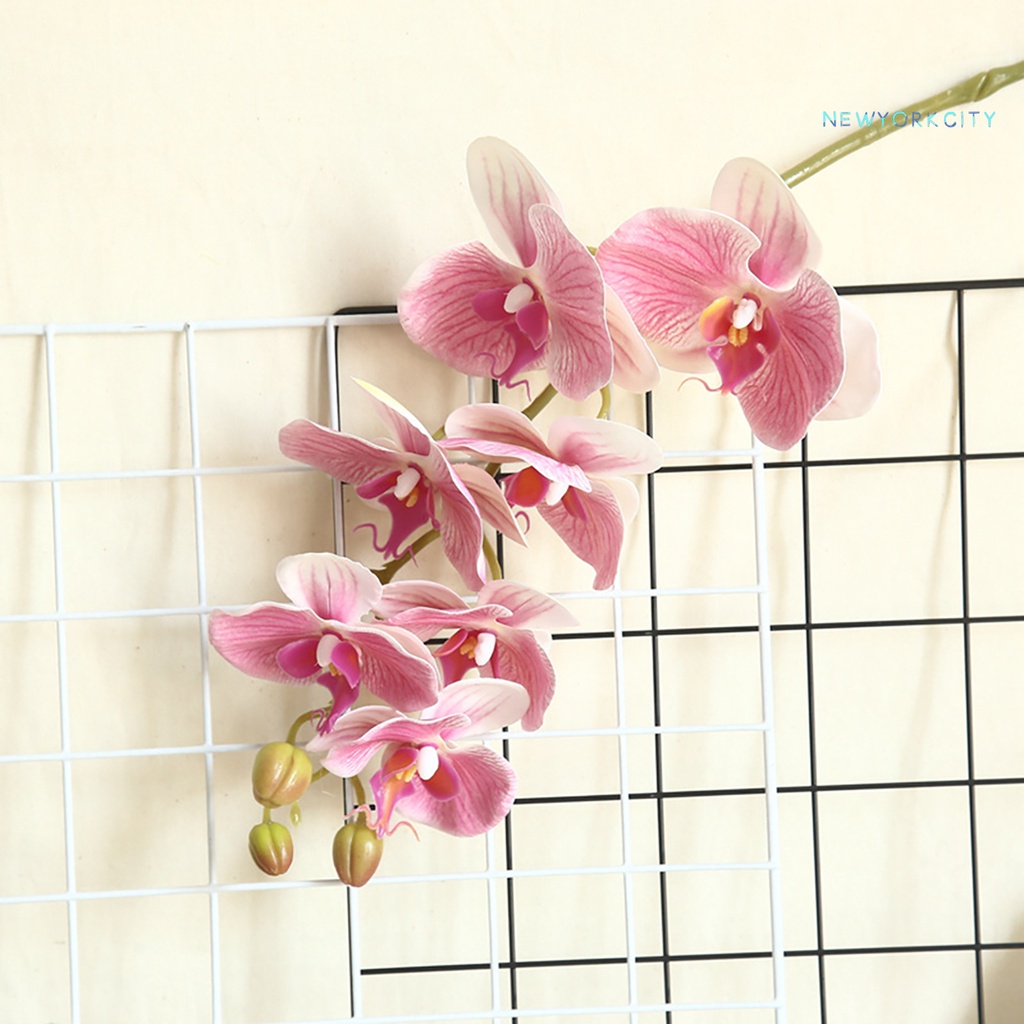1 Cành Hoa Lan Nhân Tạo Trang Trí Sinh Động