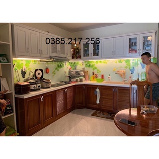 Tranh kính 3d ốp bếp