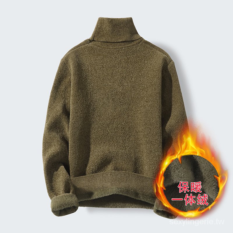 Áo sweater lông cừu lót nhung cổ lọ thời trang 2020 trẻ trung cho nam | BigBuy360 - bigbuy360.vn