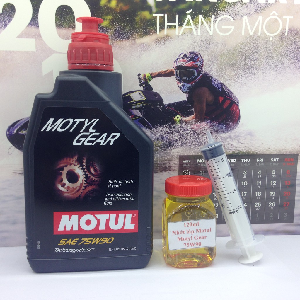 Nhớt láp Motul Motyl Gear 75W90 nhập Pháp tặng bơm nhớt láp 20ml