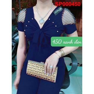 Đồ bộ thun cát hàn thắt nơ ngực 450