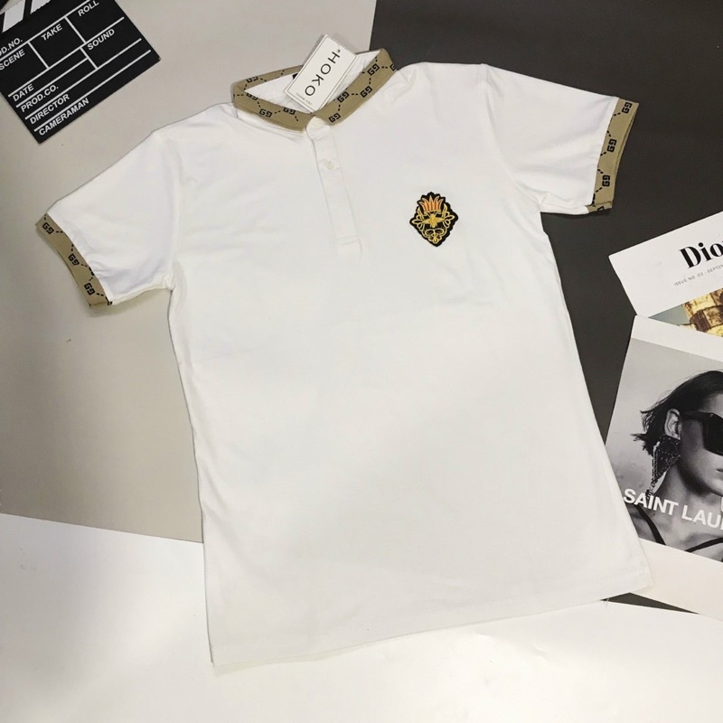 [Mã SRBACK010912 hoàn 20K xu đơn 50K] Áo Polo nam cổ trụ phối in hình form ôm dáng chuẩn chất vải cotton thoáng mát | BigBuy360 - bigbuy360.vn