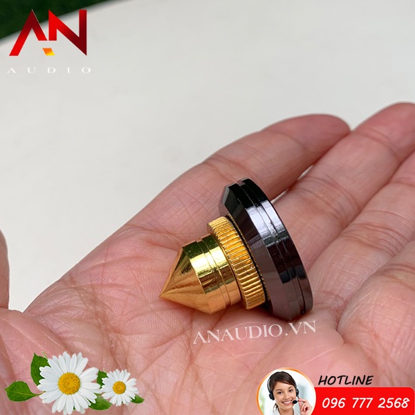 Chân đế gắn loa mạ vàng cao cấp - Chân đinh chén hứng- đơn giá 1 chiếc