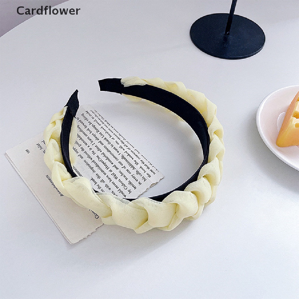 &lt; Cardflower &gt; Băng Đô Bện Tóc Bản Rộng Thời Trang Đang Giảm Giá