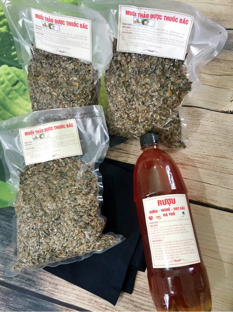 Muối thảo dược thuốc bắc + Đai quấn muối trườm bụng | BigBuy360 - bigbuy360.vn
