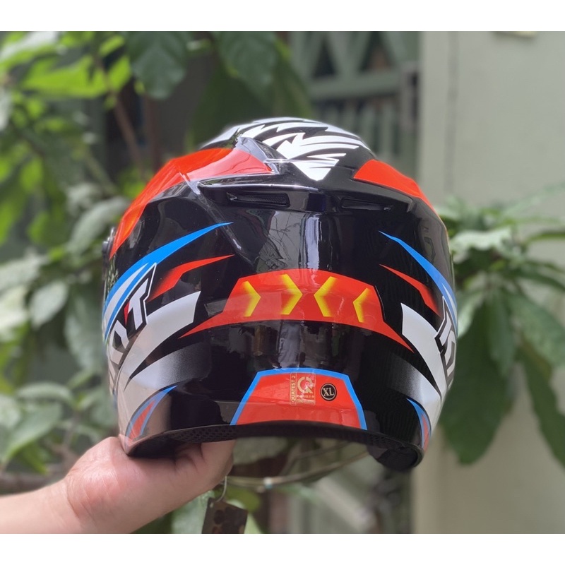 MŨ BẢO HIỂM 3/4 1 KÍNH XH01 TEM TIGER BASSANI CỰC ĐẸP , TẶNG LOGO KYT VÀ BH 12 THÁNG