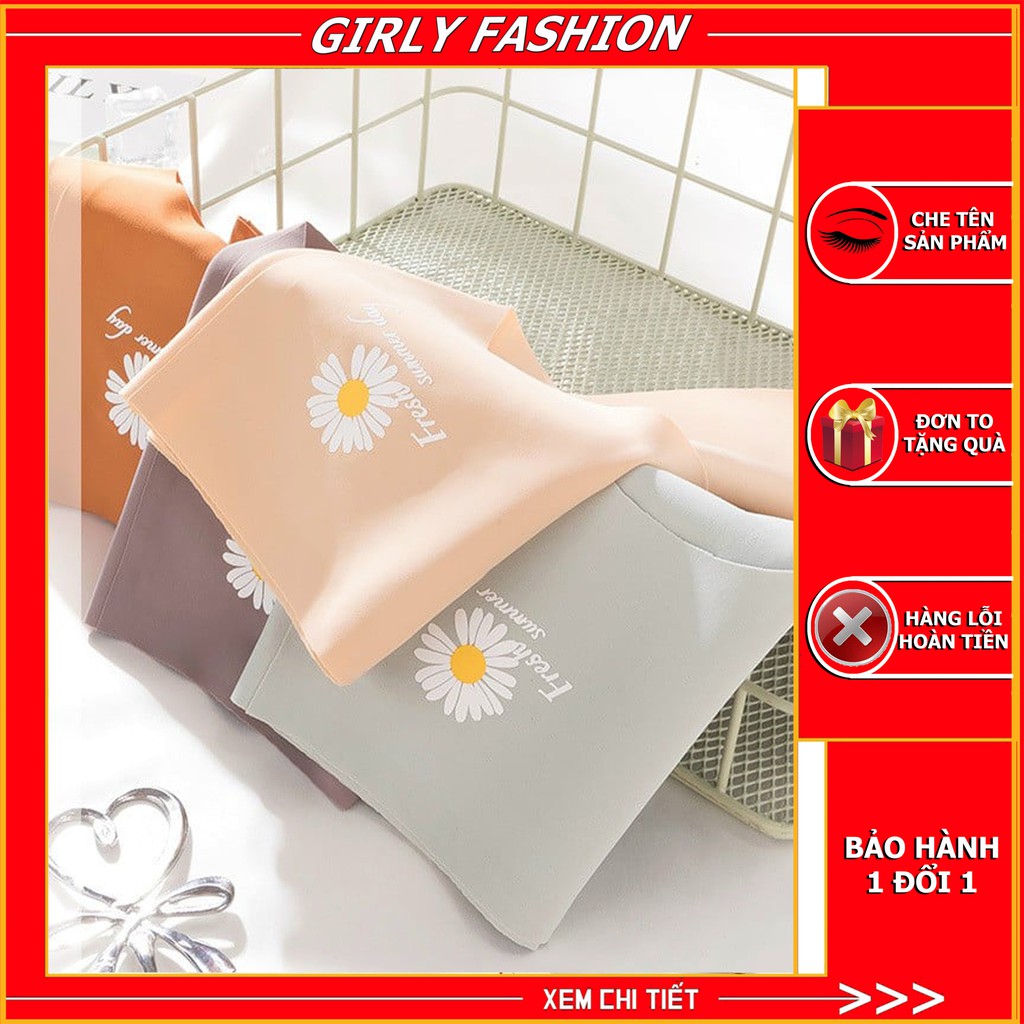 Quần Lót Nữ, Quần lót su hoa cúc lót Cotton Kháng Khuẩn Không Đường May Siêu Đẹp