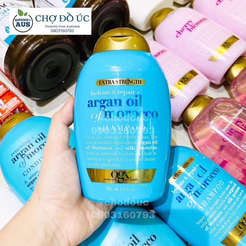 Combo Dầu gội - xả OGX 385ml - Coconut Miracle - Cherry Blossom - Argan Oil - nhập Úc 🇦🇺