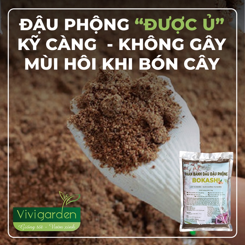 Túi 1kg phân Bánh Dầu Đậu Phộng Neem BOKASHI giàu dinh dưỡng, cải tạo đất và phòng bệnh hiệu quả